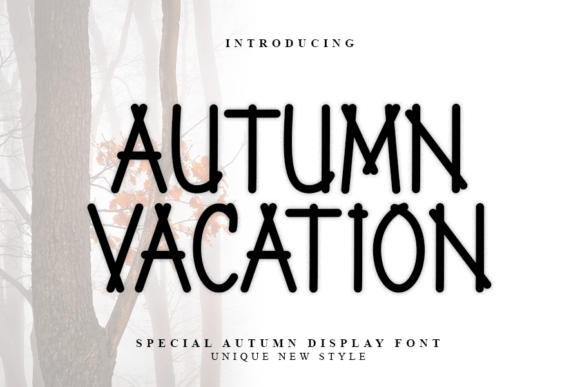 Autumn Vacation: A Modern Sans Serif Font for Creative Projects