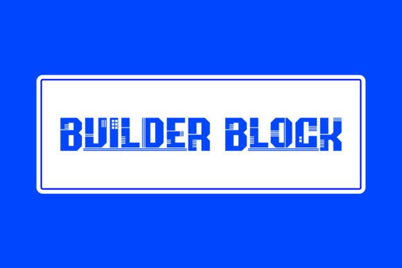 Builder Block: A Bold Decorative Font for Creative Projects