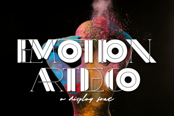 Emotion Artdeco Font for Editorial Design