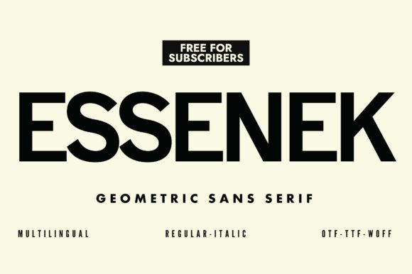 Essenek: A Modern Sans Serif Font for Web Design