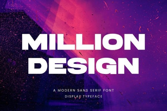 Million Design: A Modern Sans Serif Font for Branding Projects