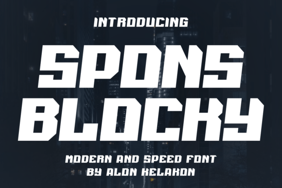 Spons Blocky: A Modern Sans Serif Font for Branding
